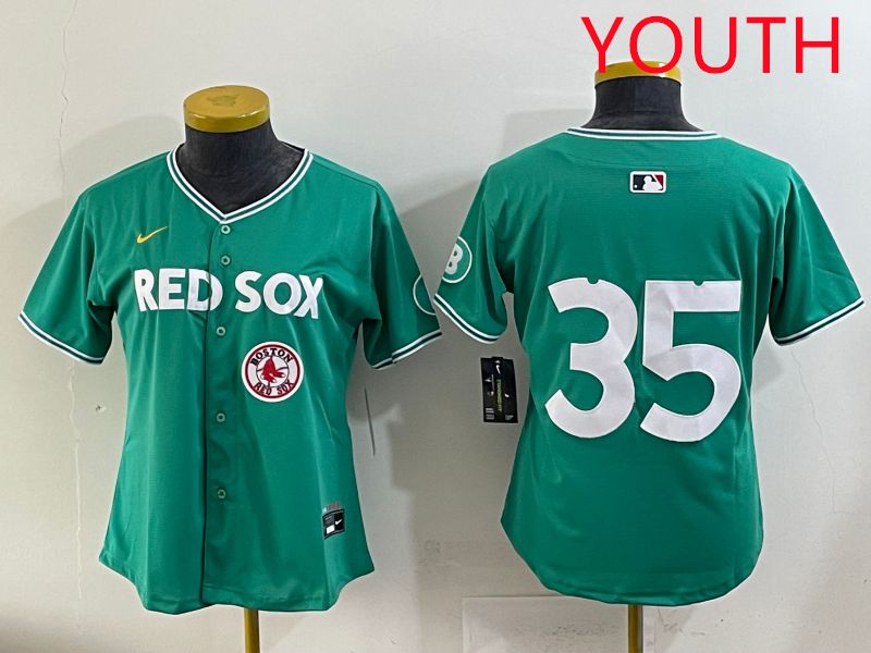 Youth 2025 Boston Red Sox 35 No Name Dark Green Joint Name Nike MLB Jersey style 10